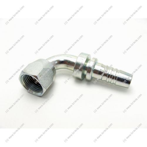 90 degree elbow. Compatible with the ADAPTABLE oil radiator equipped with its aluminum reducer coupling. Part #107211