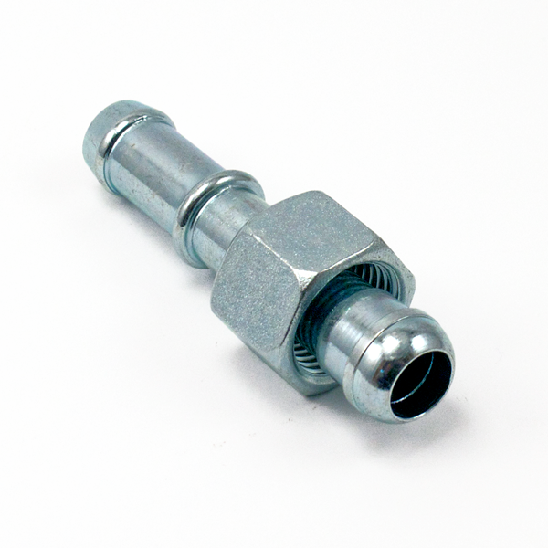 Straight fitting. Compatible with the ADAPTABLE oil radiator already equipped with its aluminum reducer connection Part #107212