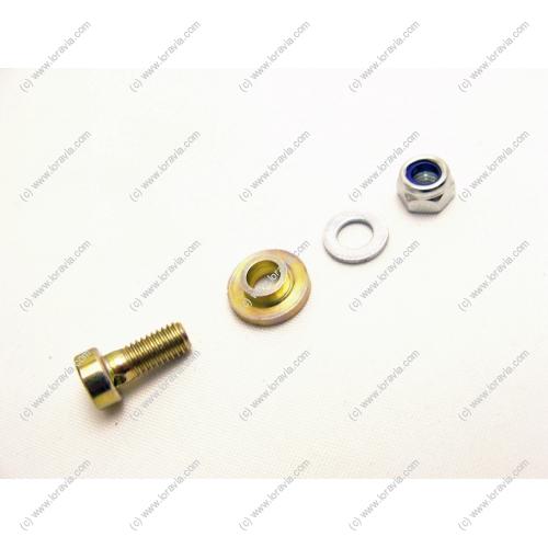 Drilled screw for passing a gas cable with a maximum diameter of 2 mm