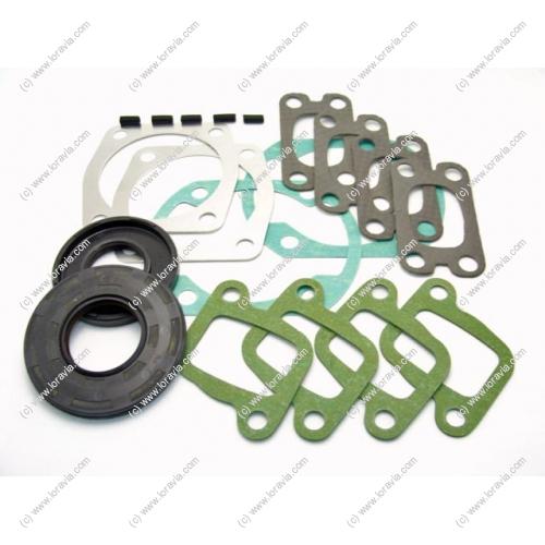All gaskets necessary to rebuild the Rotax 447 "A" 2-stroke engine.