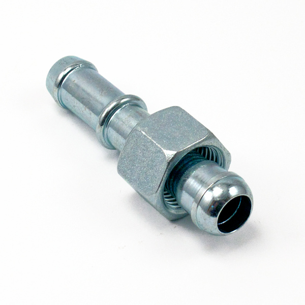 Straight fitting. Compatible with the ADAPTABLE oil radiator already equipped with its aluminum reducer connection  Part #107212