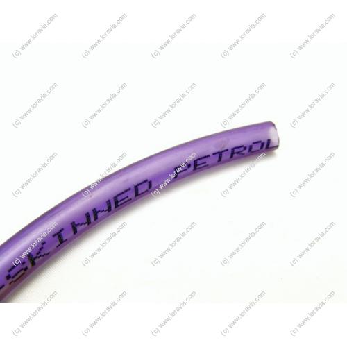 High quality translucent purple urethane hose recommended for your fuel circuits between engine - carburetor - fuel pump